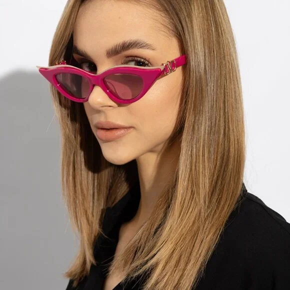 NEW V-GOLDCUT VLS-114D VALENTINO SUNGLASSES PINK CAT EYE EYEWEAR VALENTINO NEW VALENTINO V-GOLDCUT VLS-114D PINK WOMEN CAT EYE  main image 4